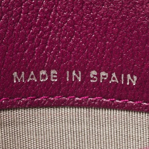 Chanel Purple Leather Jacket Embossed L Yen Wallet - Picture 6 of 10